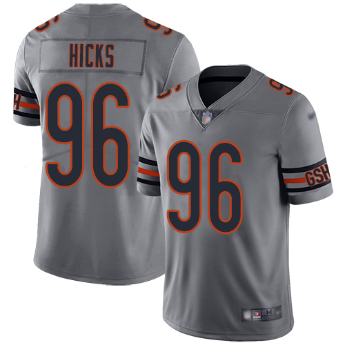 Chicago Bears Limited Silver Men Akiem Hicks Jersey NFL Football #96 Inverted Legend